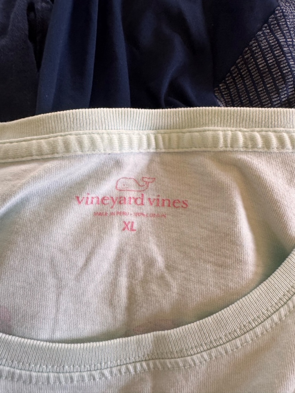 Vineyard Vines Long Sleeve Pocket Tee - Mint Green - Picture 3 of 4